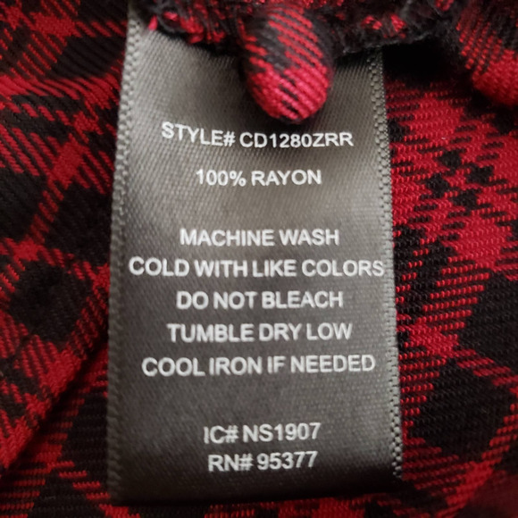 NWT Sanctuary Upbeat Faux Wrap Red Plaid Surplice V-Neck A-Line Mini Dress 8 - Picture 13 of 14